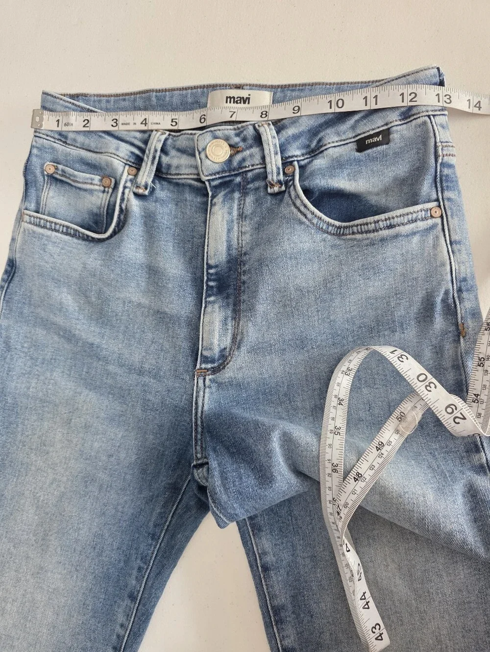 Mavi Kendra Mid Rise Straight Leg Jeans Women's‎ 27/32 Light Wash Stretch Denim